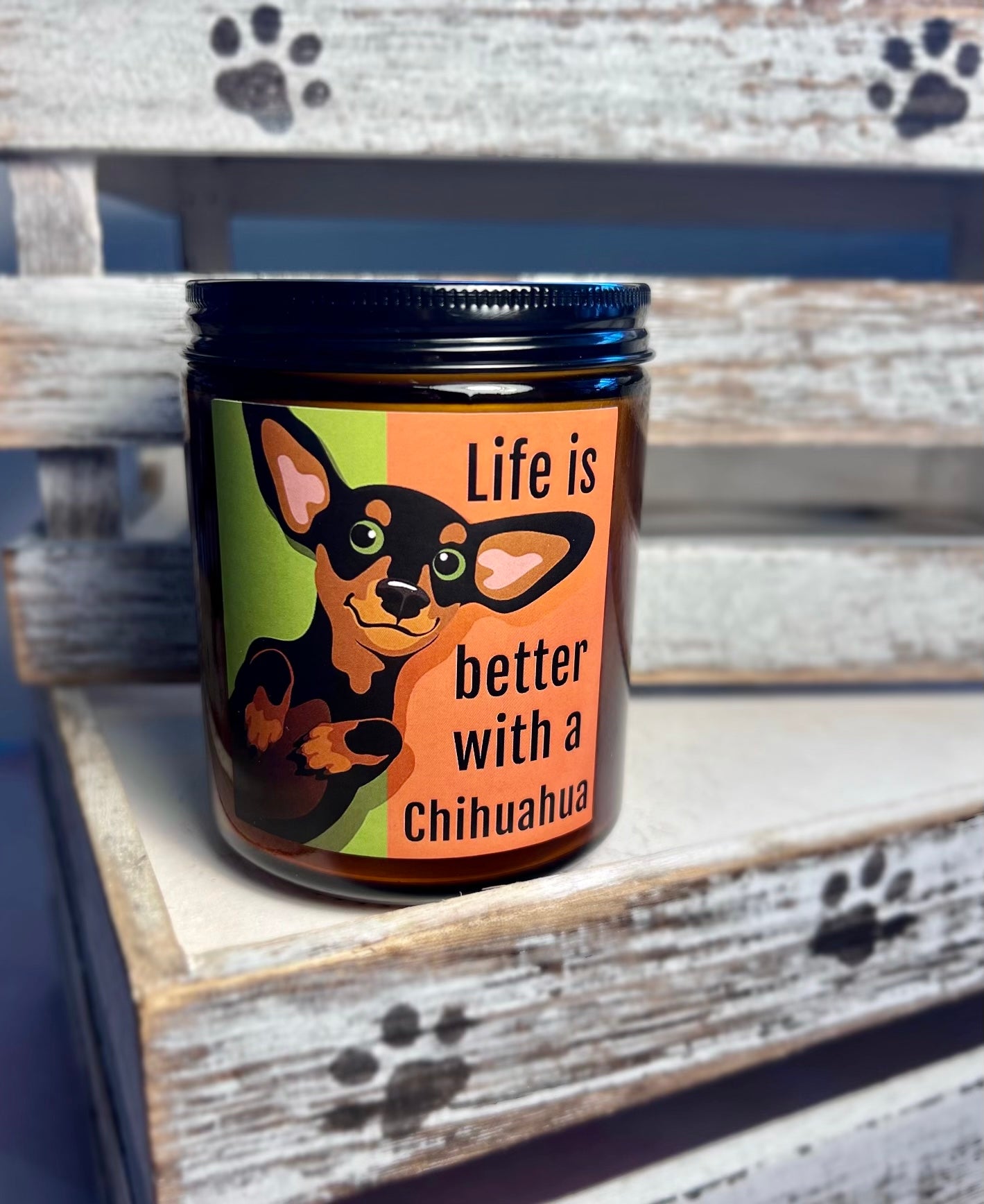 Dog themed soy candles - hand poured