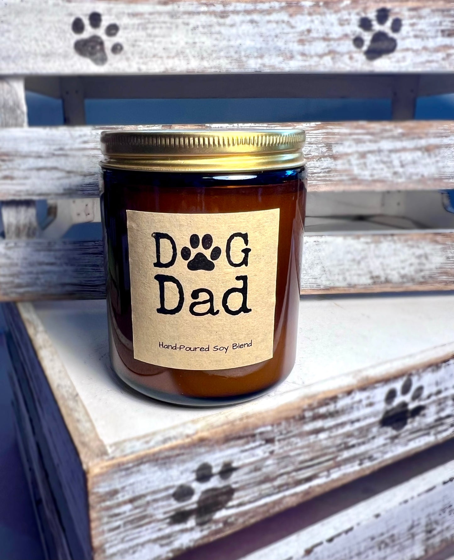 Dog Themed Soy Candle - hand poured