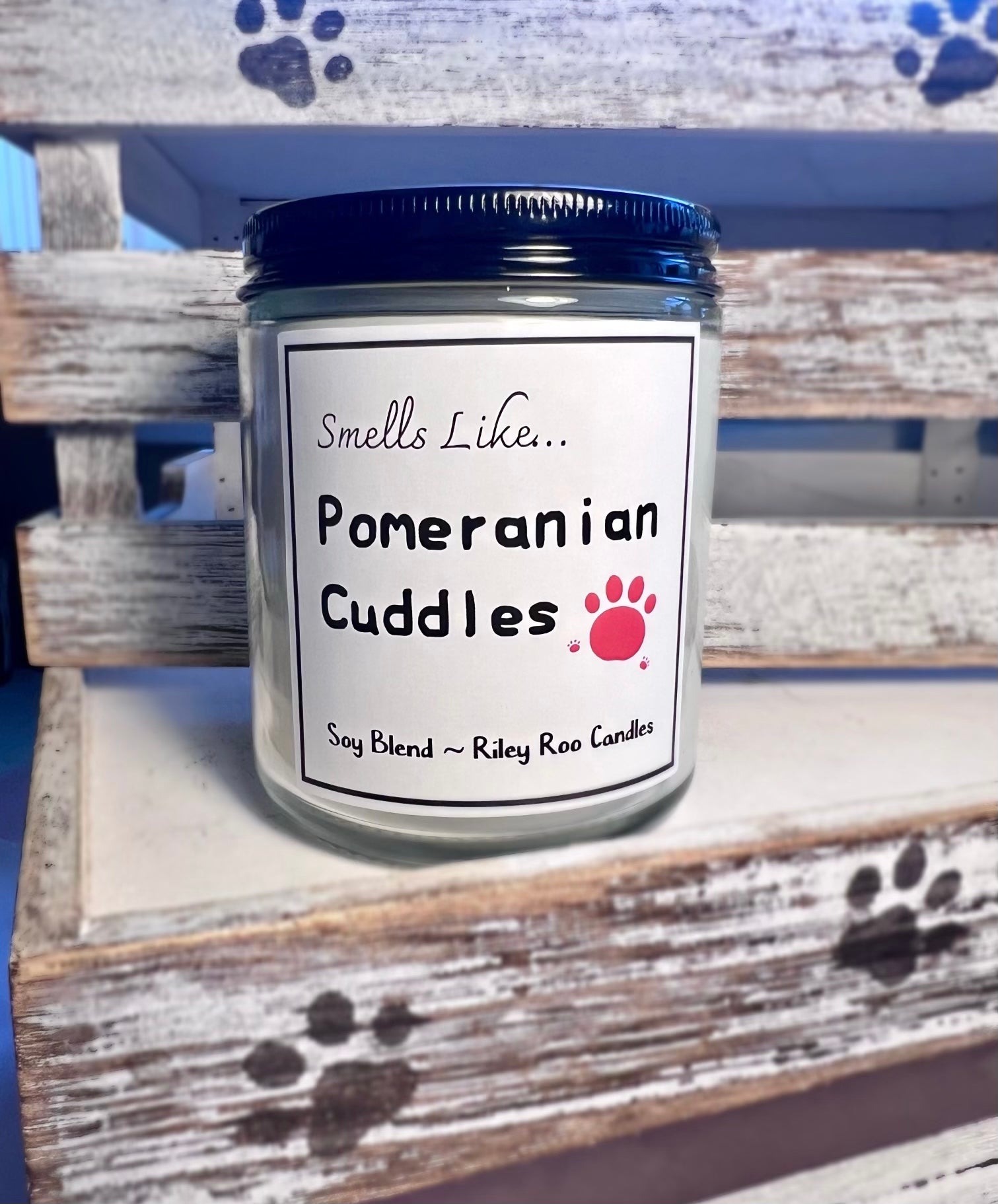 Smells Like Pomeranian Cuddles Dog Themed Soy Candle