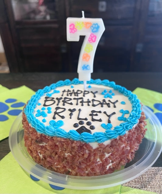 Dog Birthday confetti candle number 7 - Pet Themed Candles