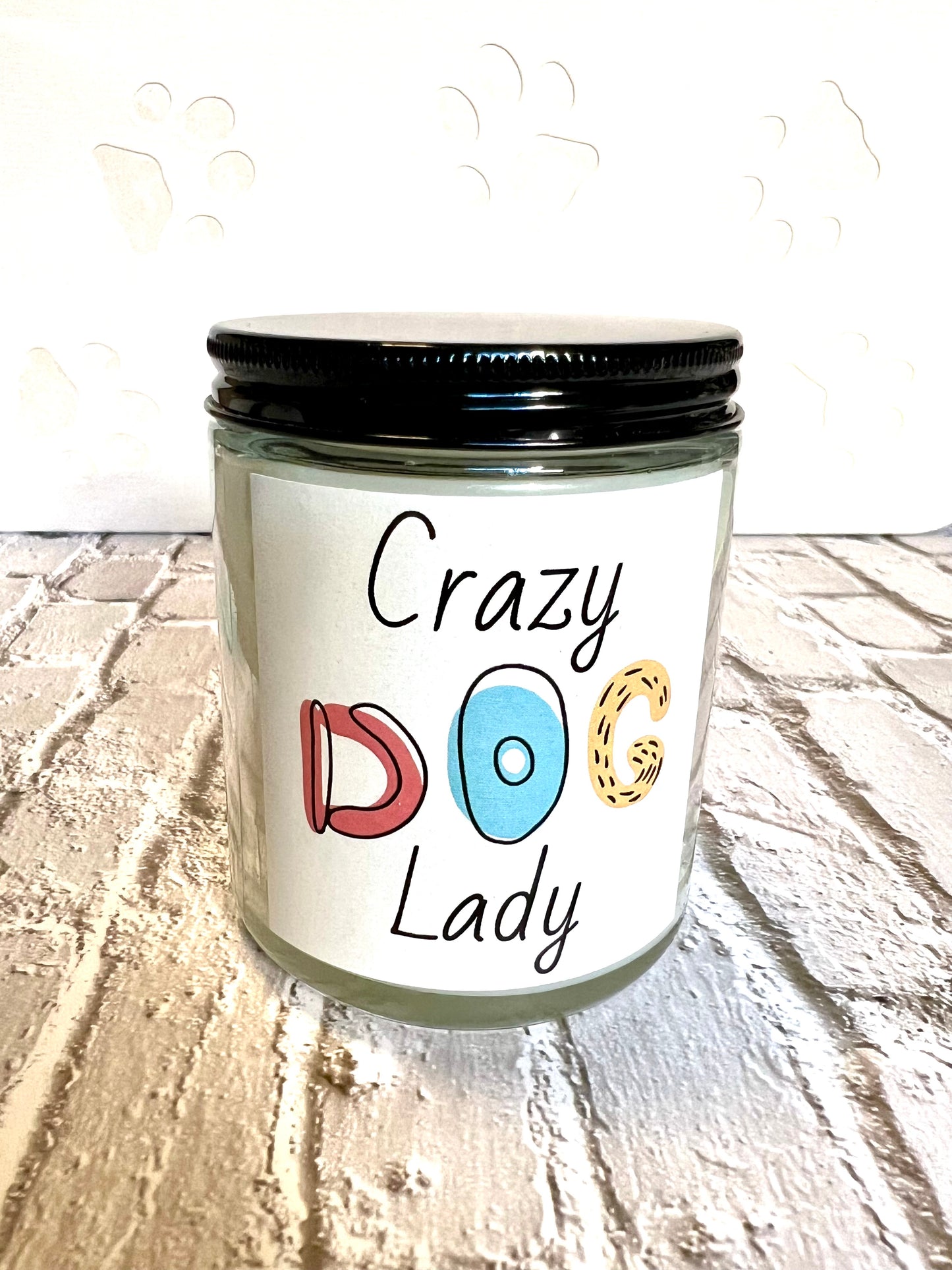 Dog themed coconut soy candle - hand poured