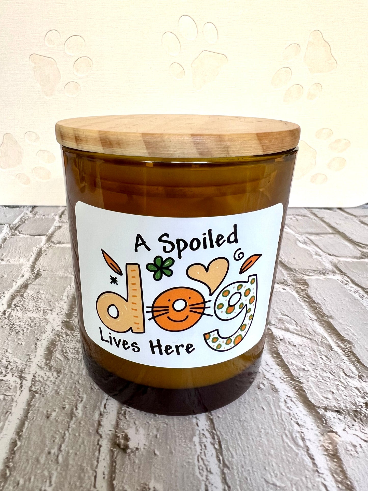 A Spoiled Dog Lives Here 8oz & 10oz - Dog themed Soy Candle