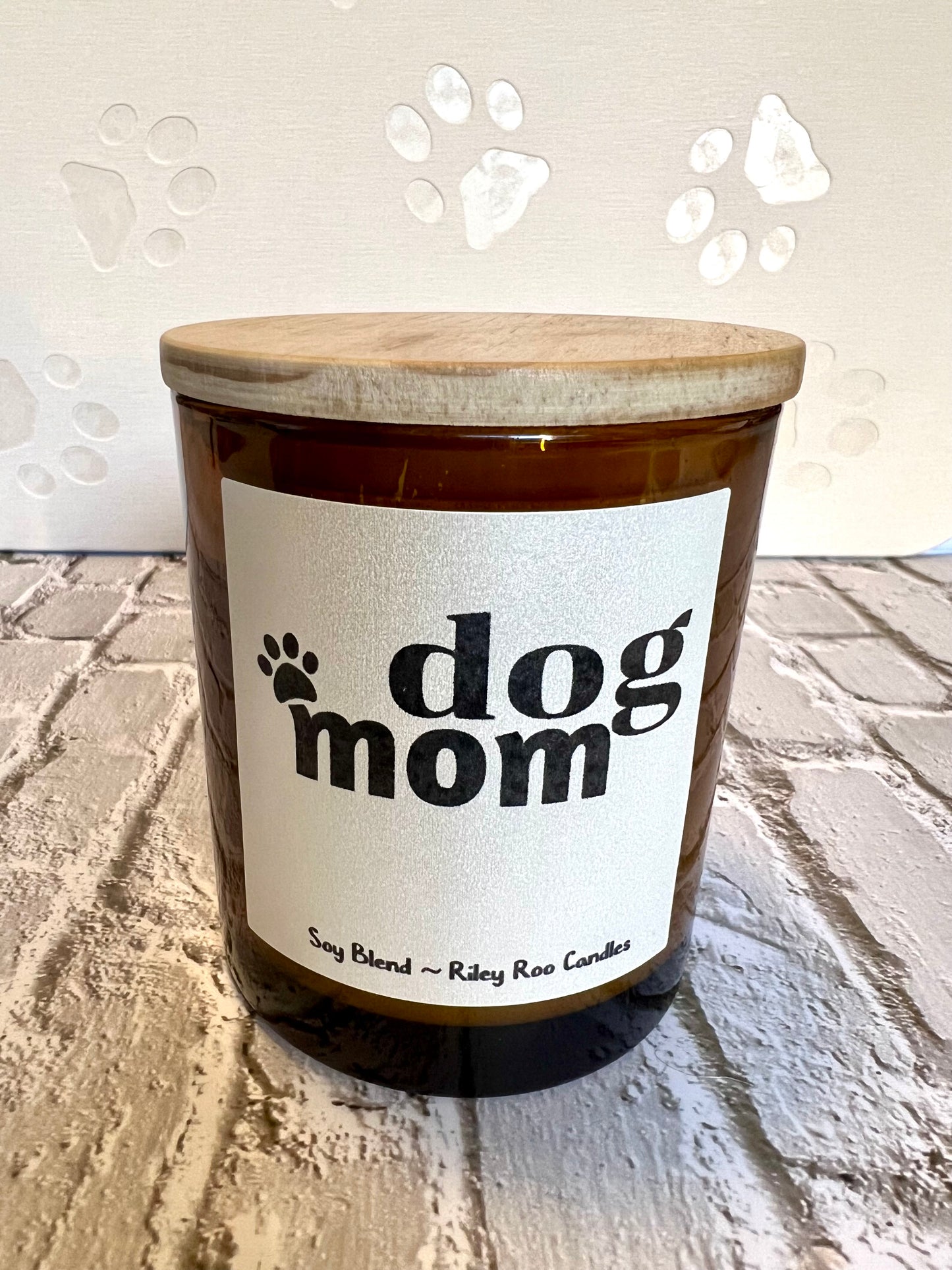 Dog themed coconut soy candle - hand poured