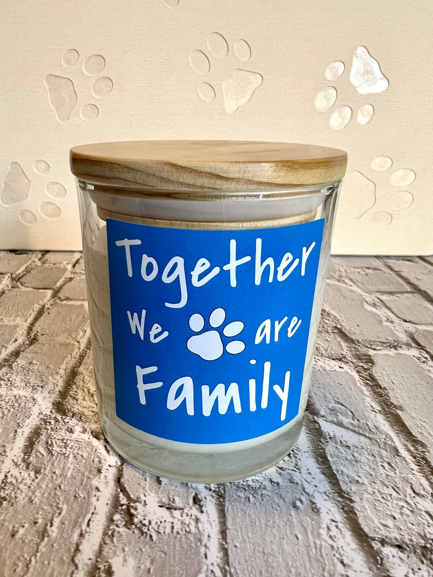 Pet themed coconut soy candle - hand poured