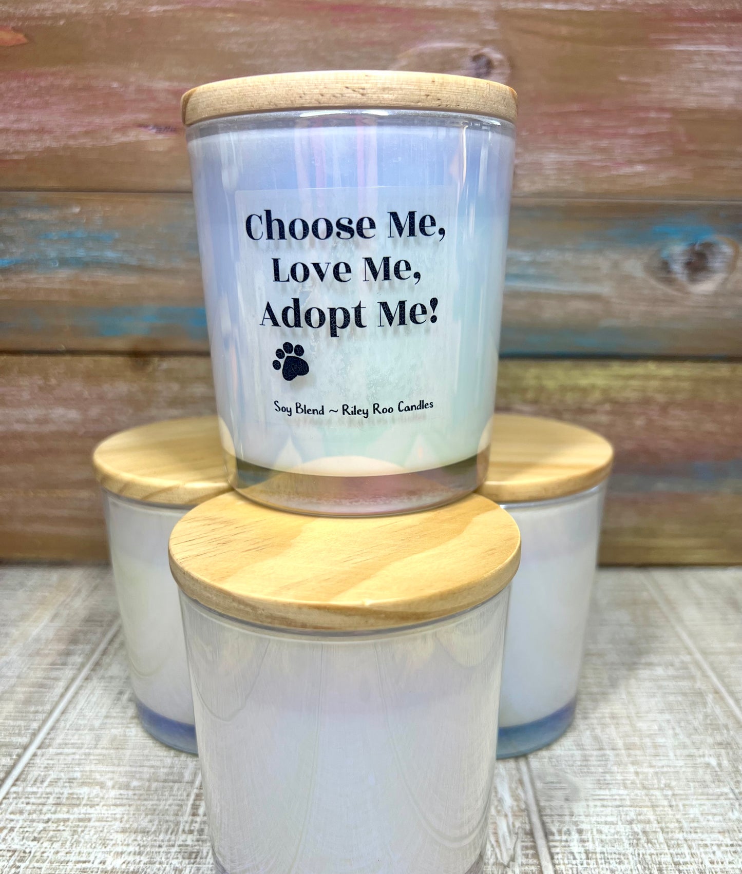 Choose Me, Love Me, Adopt Me - Dog Themed Soy Candles