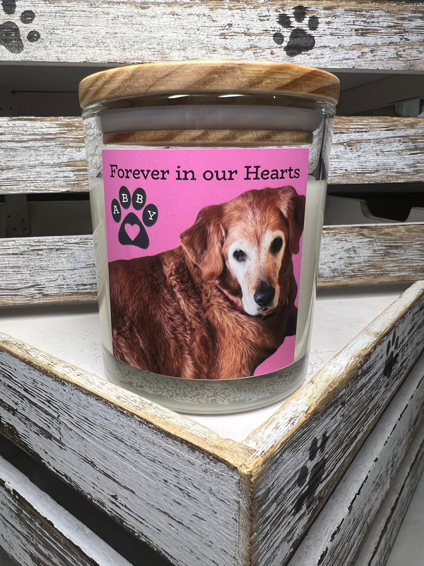 Personalized Pet Photo Candle - Pet Themed Candle