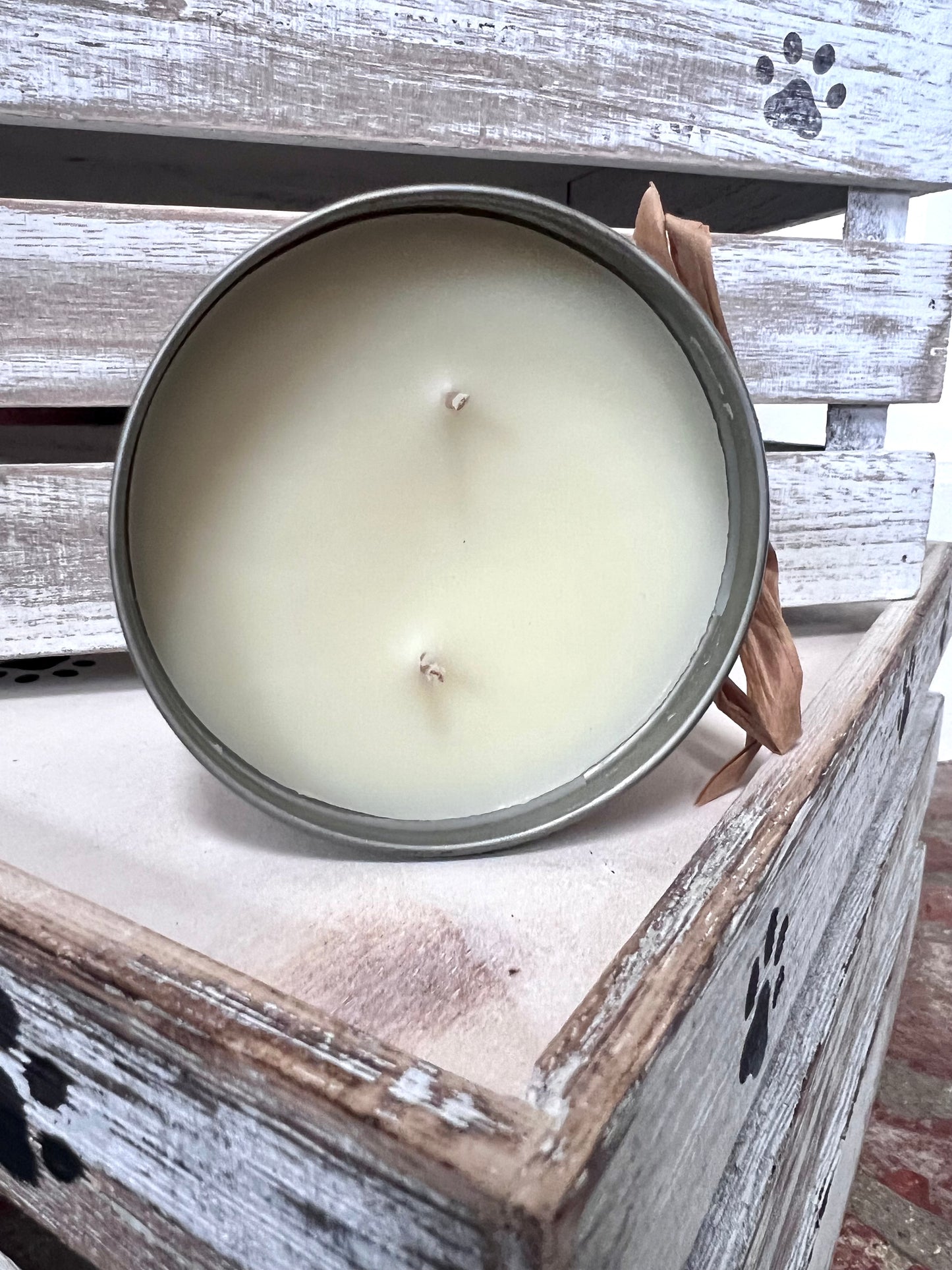 Coconut soy candle double wick 8oz tin