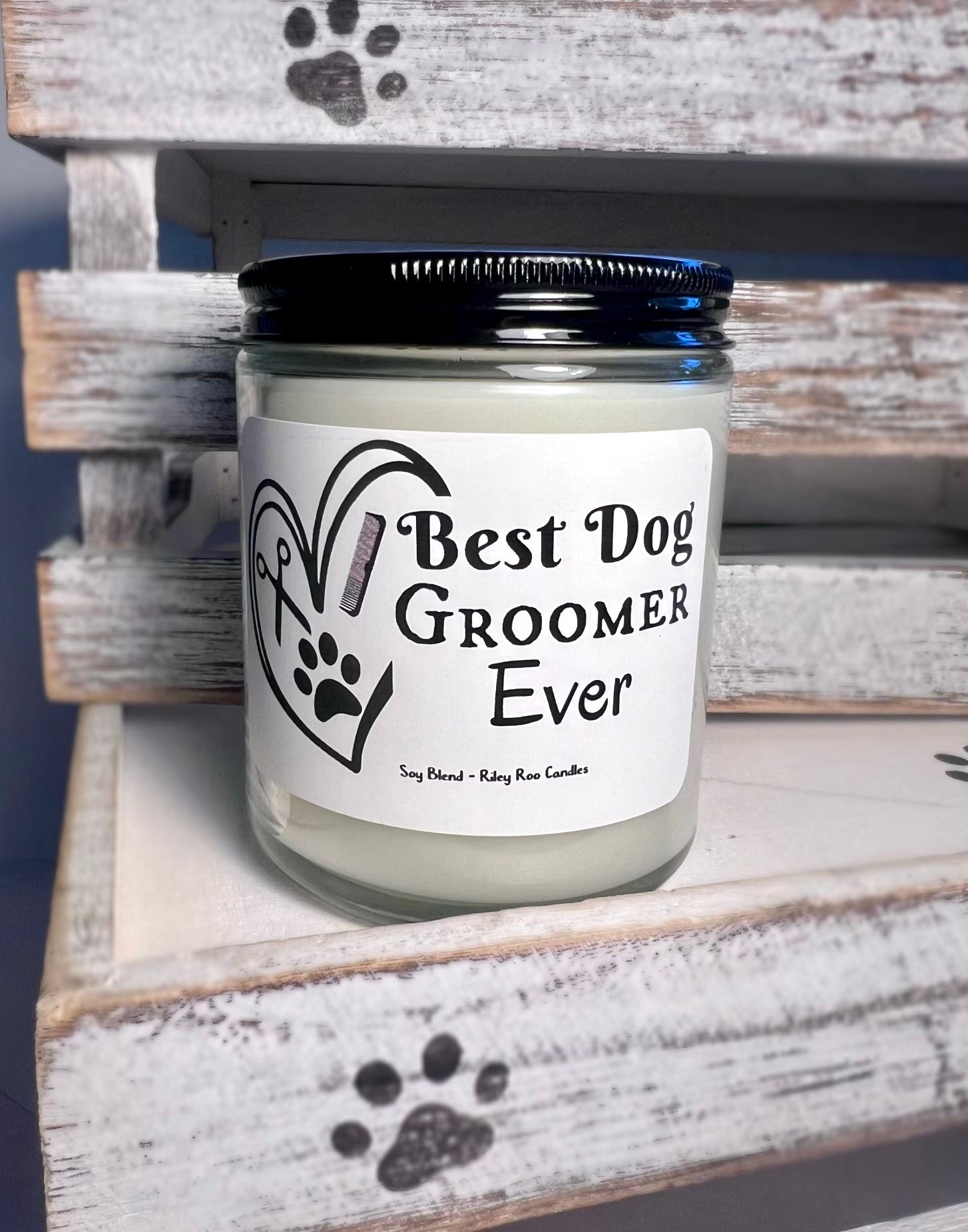 Dog themed soy candle - Hand poured 