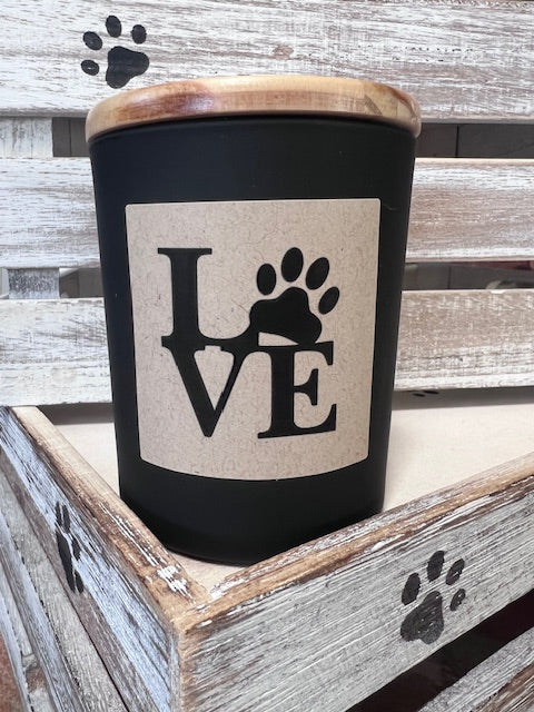 Pet themed soy candles, hand poured