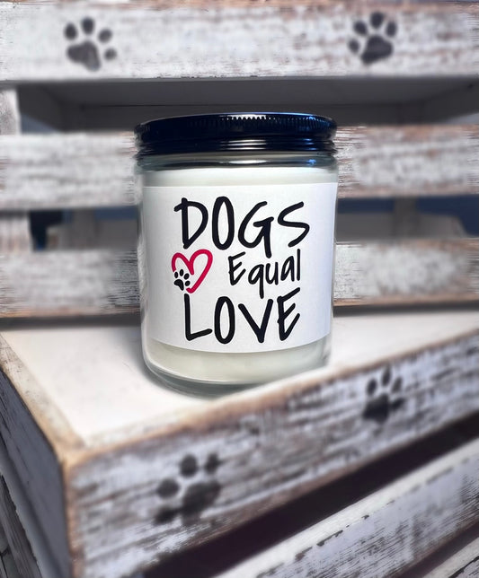 Dog themed soy candles - hand poured