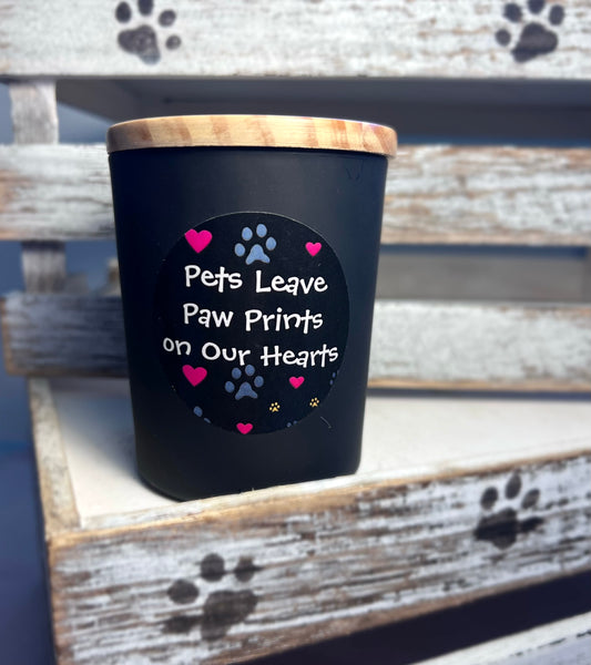 Pet themed soy candle - hand poured