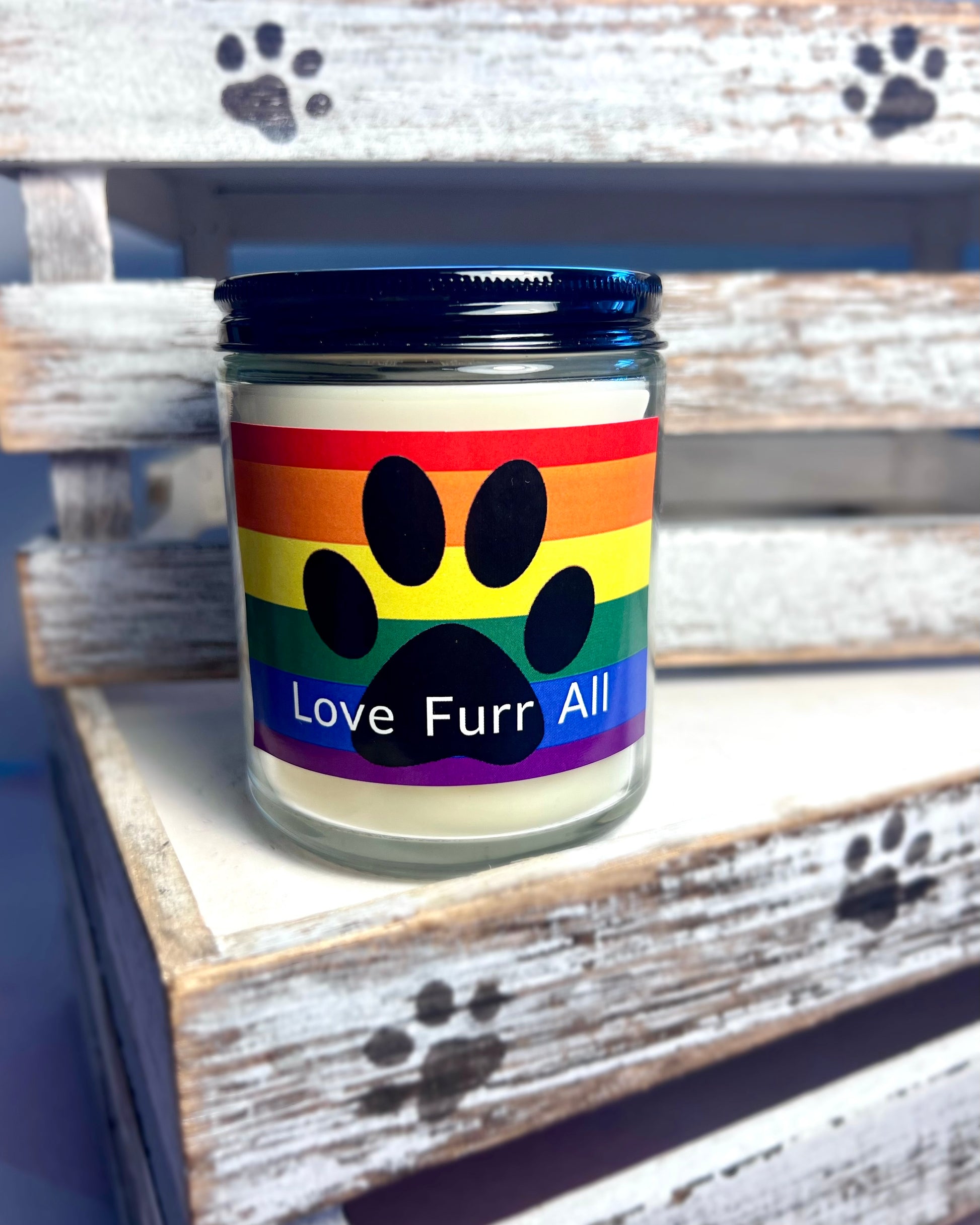 Pet themed soy candle - hand poured