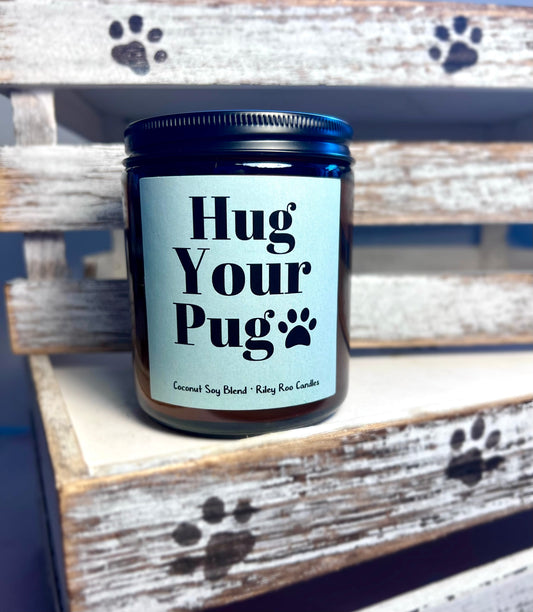 Dog themed soy candle - hand poured