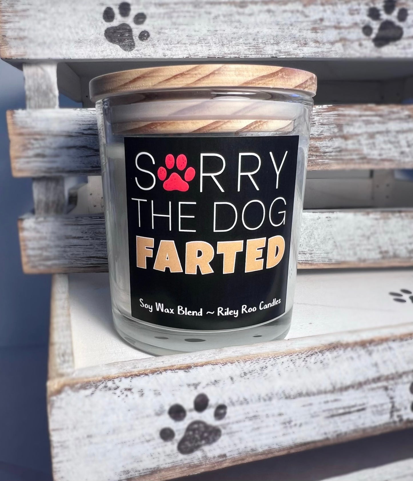 Dog themed soy candle - hand poured