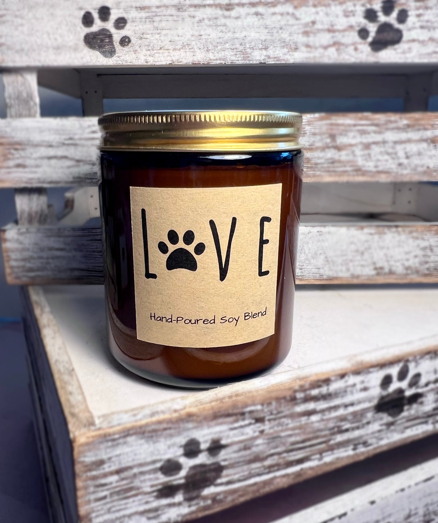 LOVE Paw Candle - Pet Themed Soy Candle