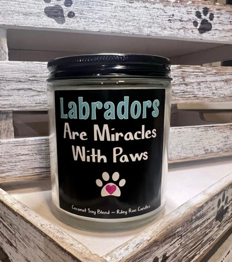 Pet Themed Soy Candles - hand poured 