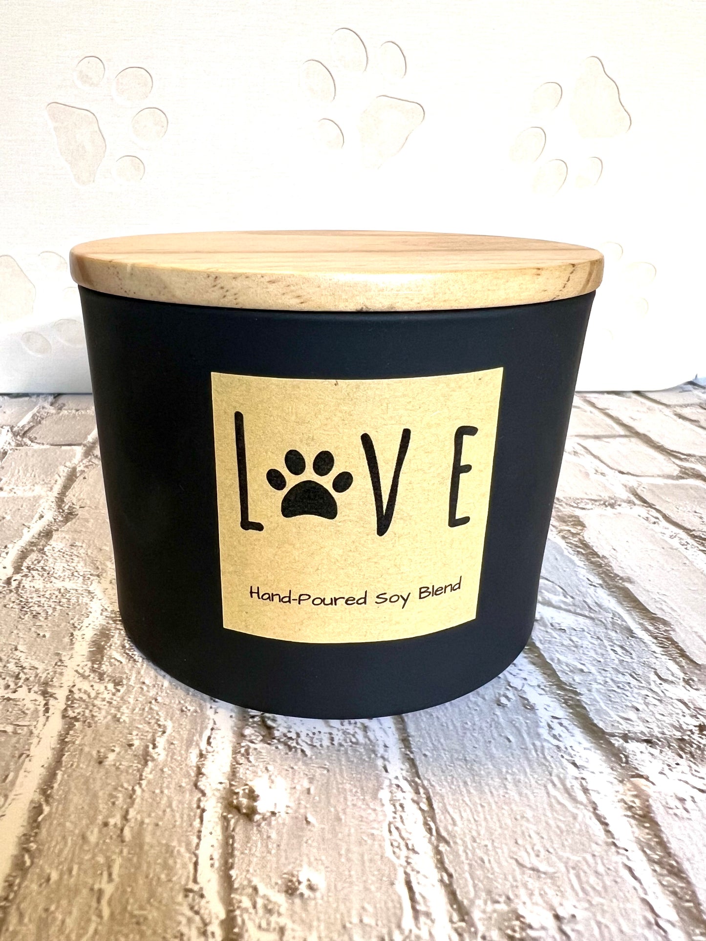 Pet themed coconut soy candle - hand poured