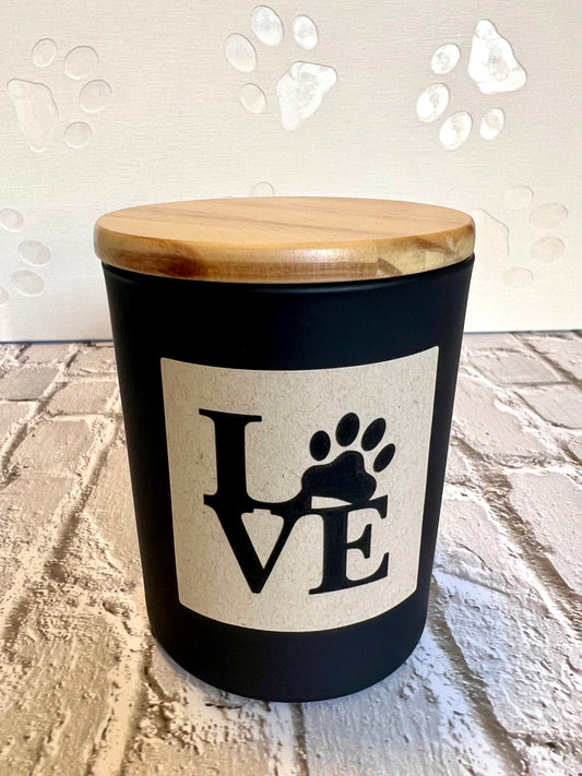 Pet themed coconut soy candle - hand poured