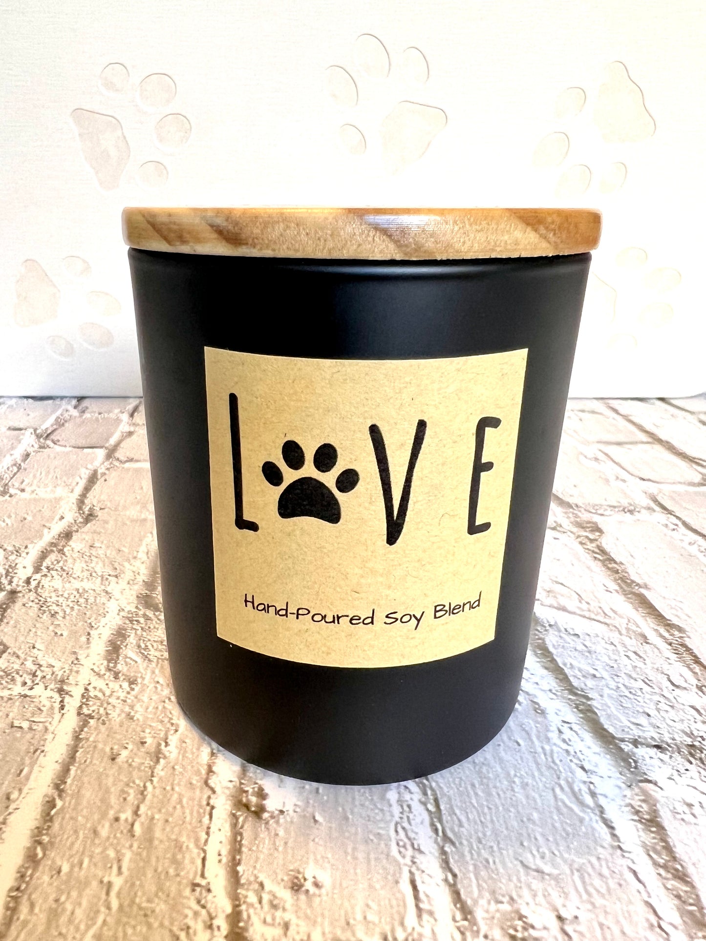 Pet themed coconut soy candle - hand poured
