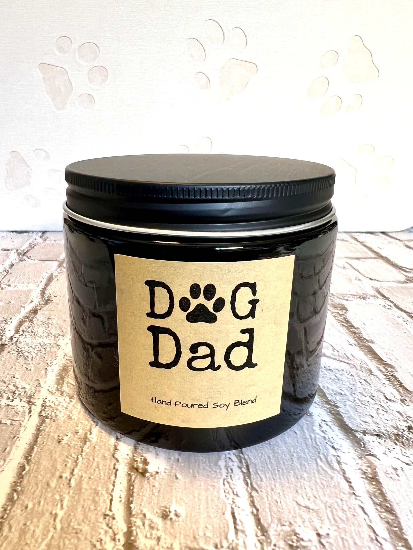 Dog themed coconut soy candle - hand poured