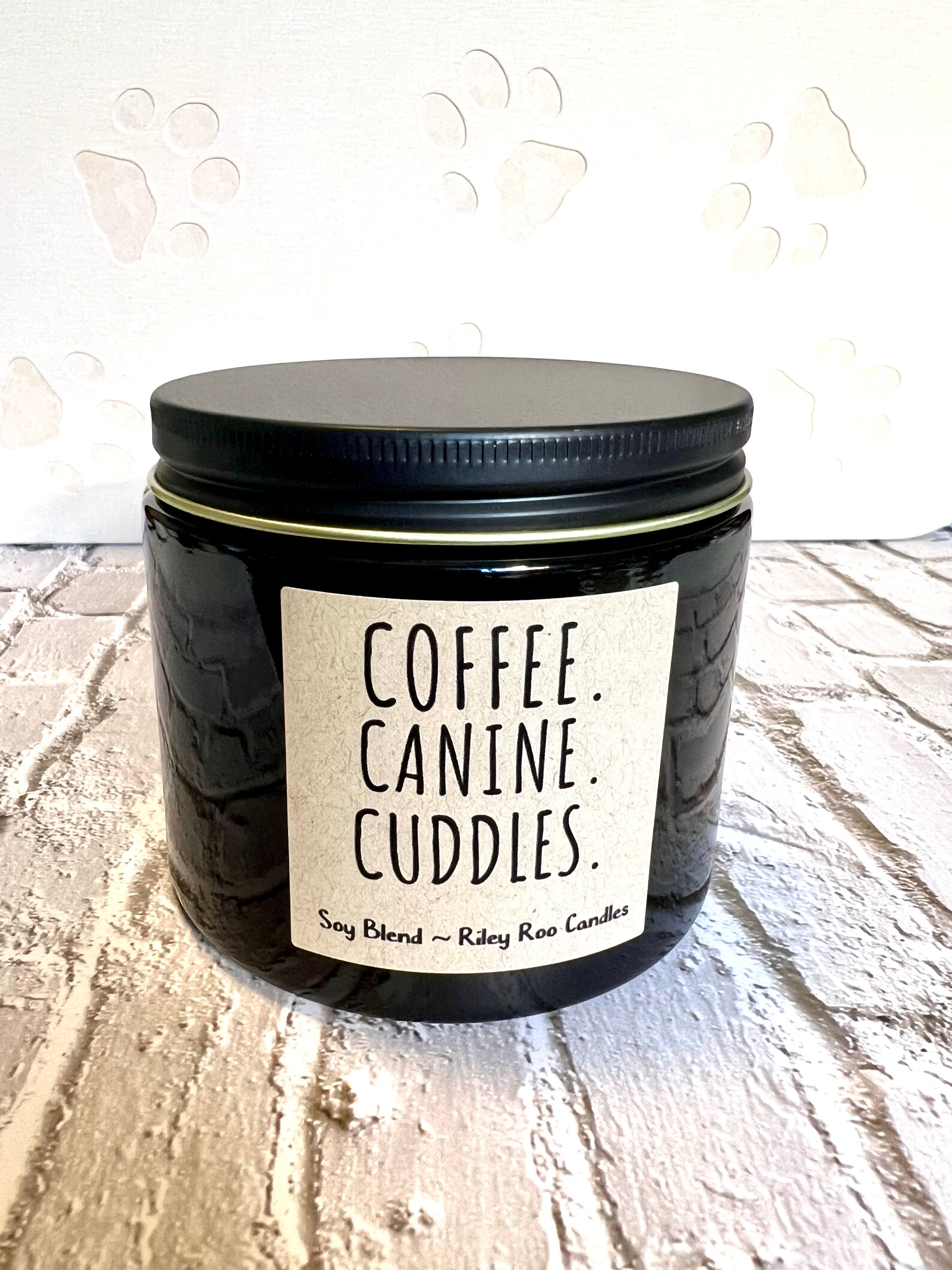 Dog themed coconut candle - hand poured