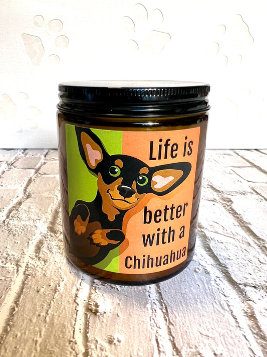 Dog themed coconut soy candles - hand poured