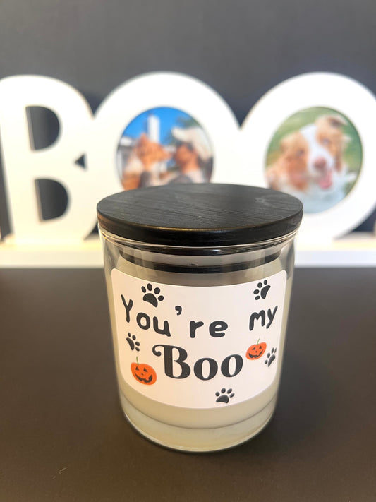 Pet themed coconut soy candle - hand poured