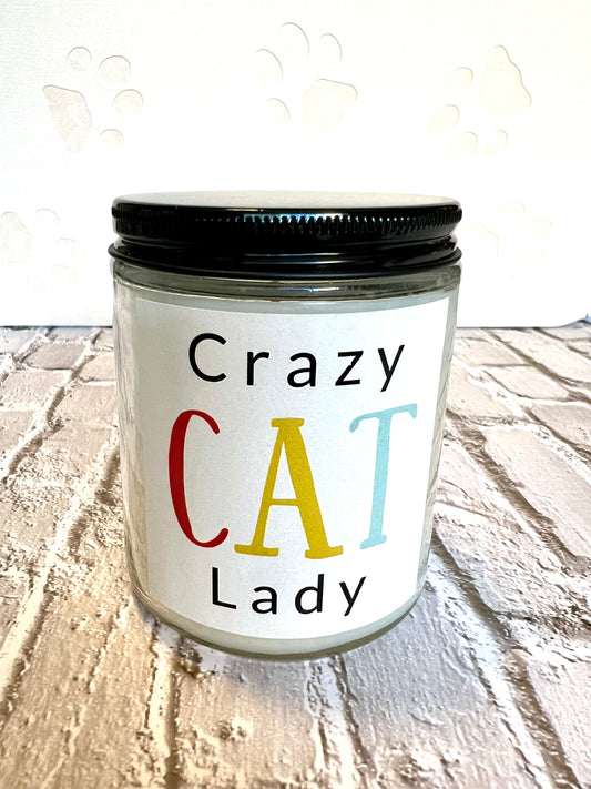 Cat themed coconut soy candle - hand poured