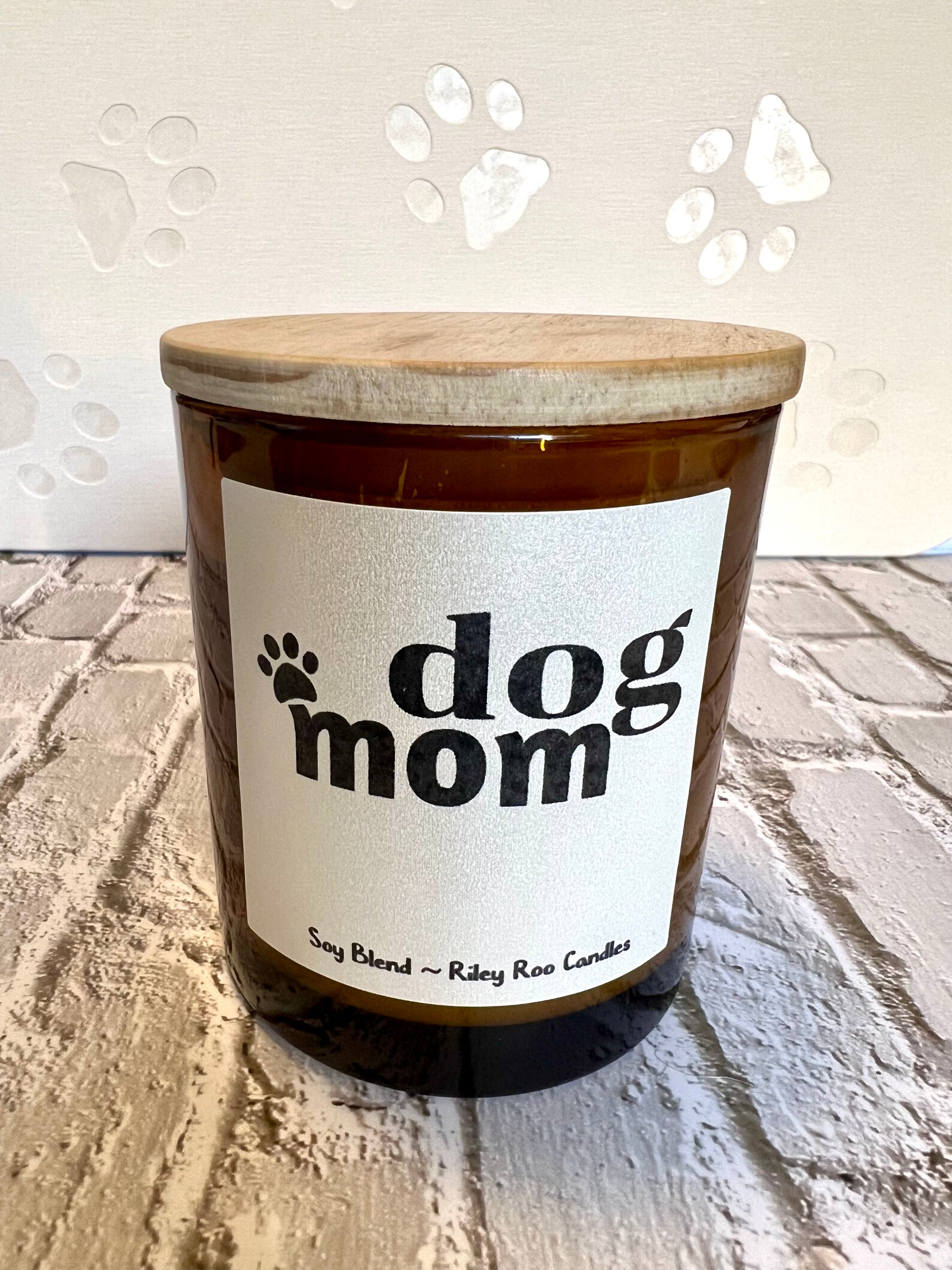 Dog themed coconut soy candle - hand poured