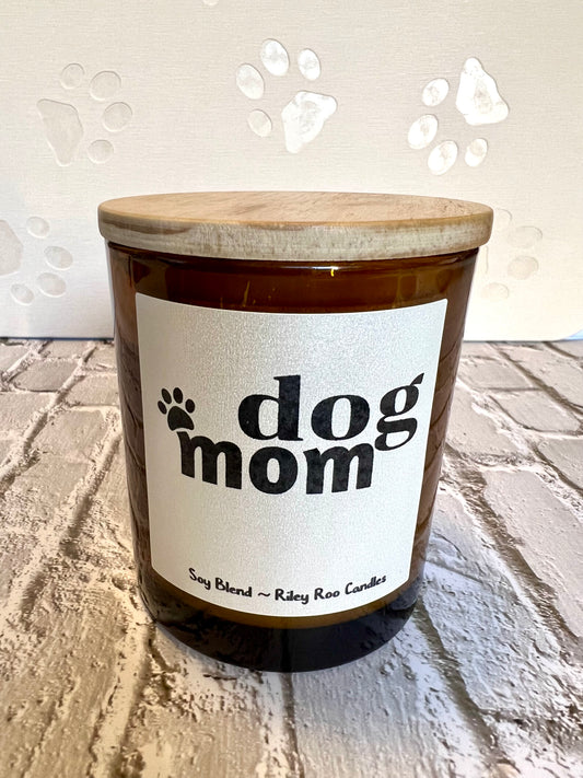 Dog themed coconut soy candle - hand poured