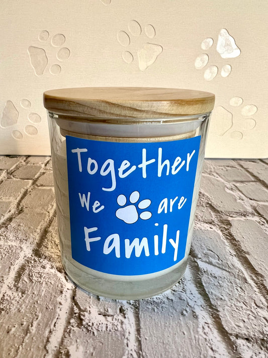 Pet themed coconut soy candle - hand poured