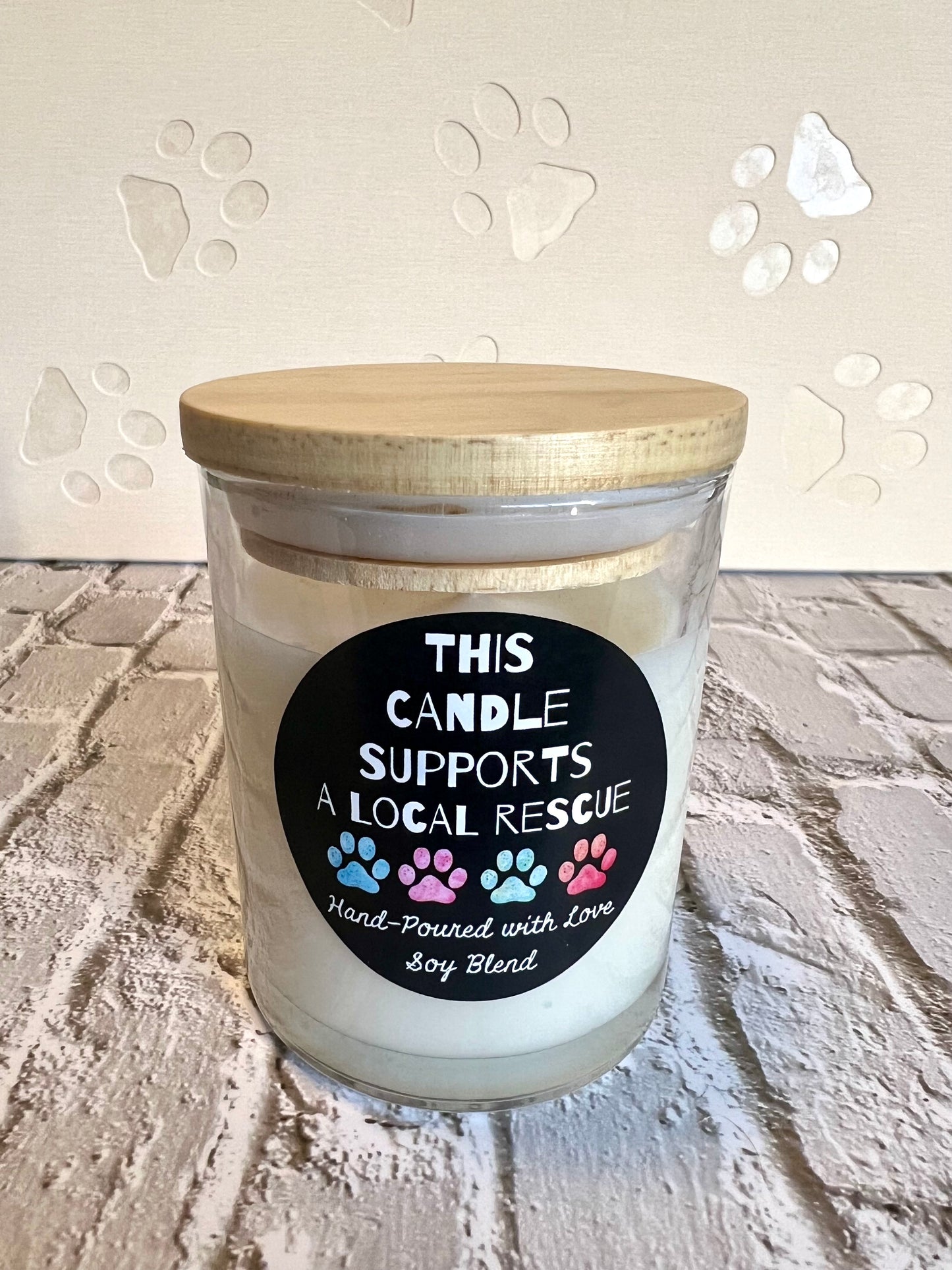 Pet themed coconut soy candle- hand poured