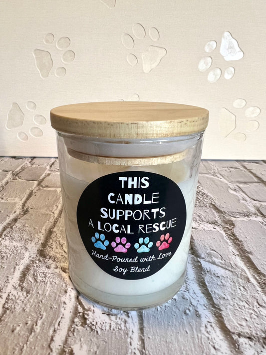 Pet themed coconut soy candle- hand poured