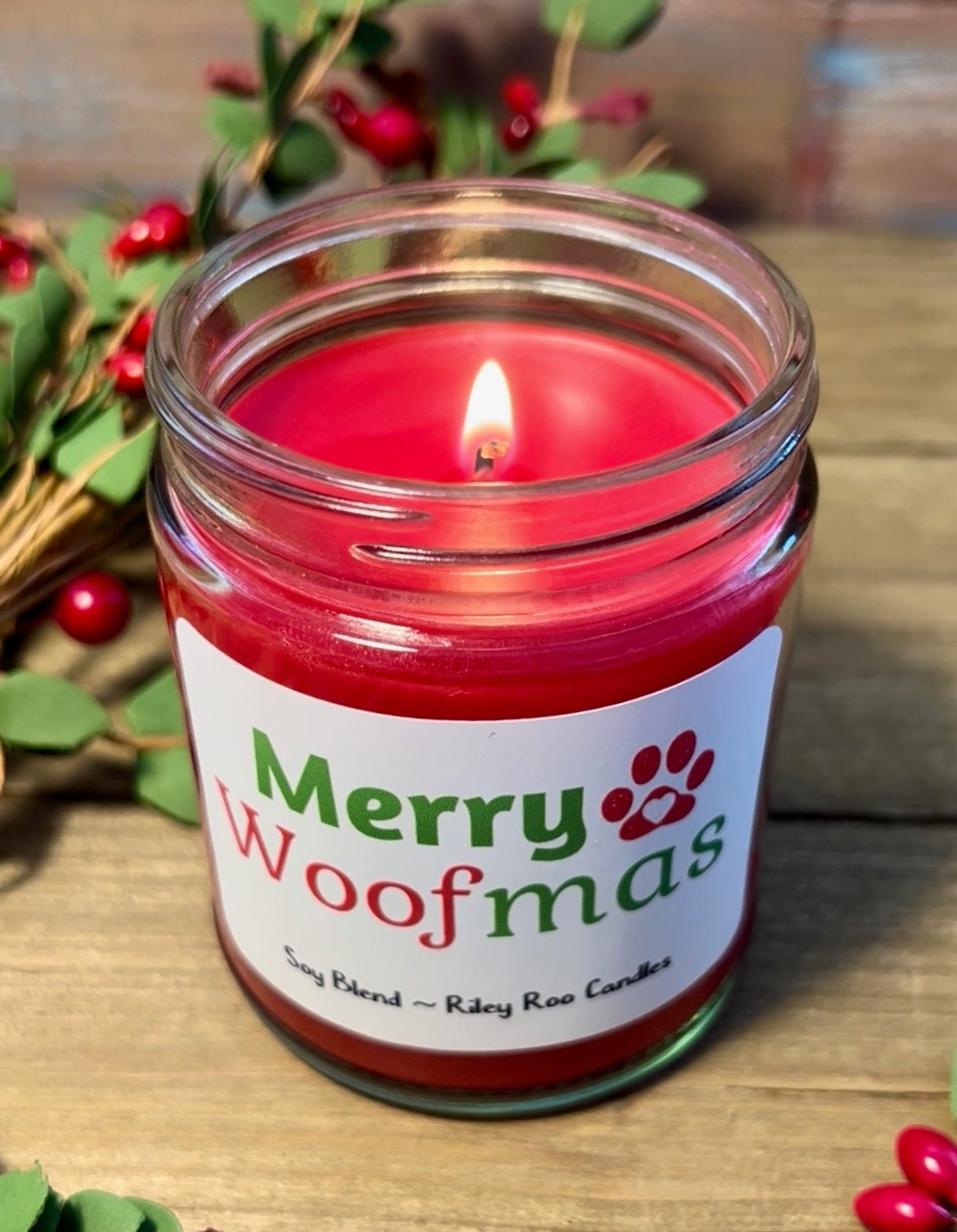 Pet themed soy candle - hand poured