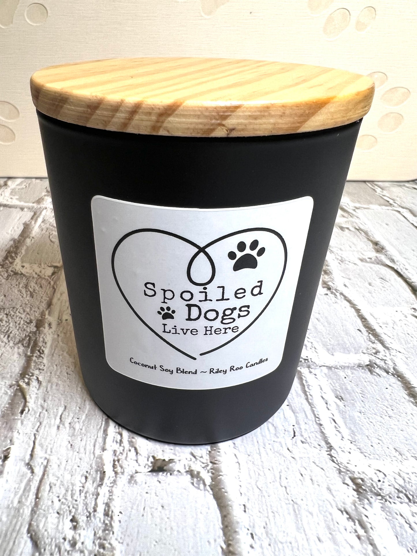 Dog themed coconut soy candle - hand poured