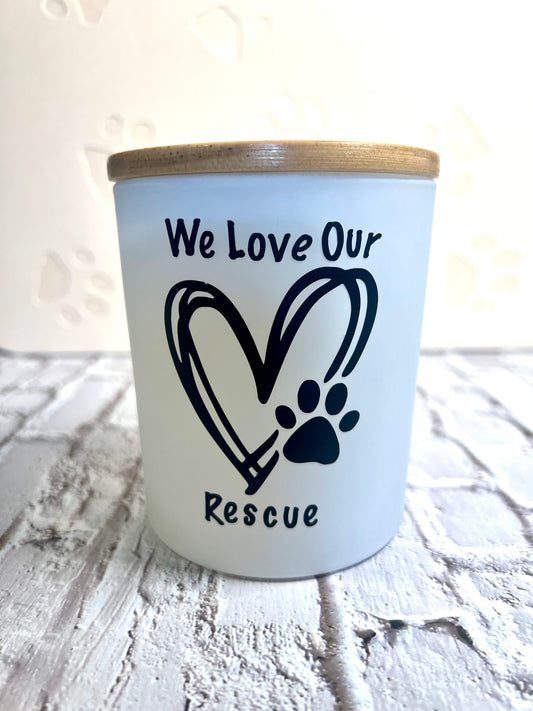 Pet themed coconut soy candle - hand poured