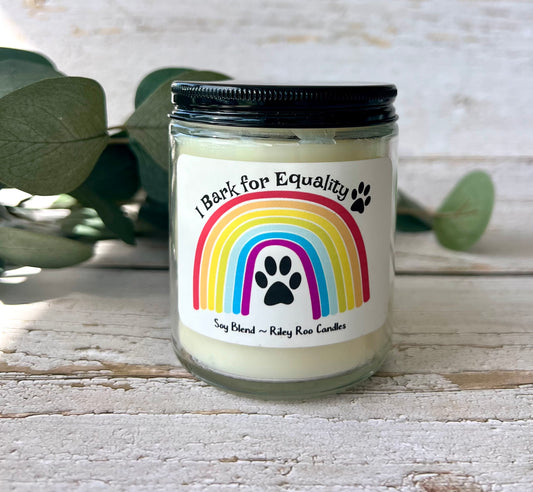 Dog themed coconut soy candle - hand poured