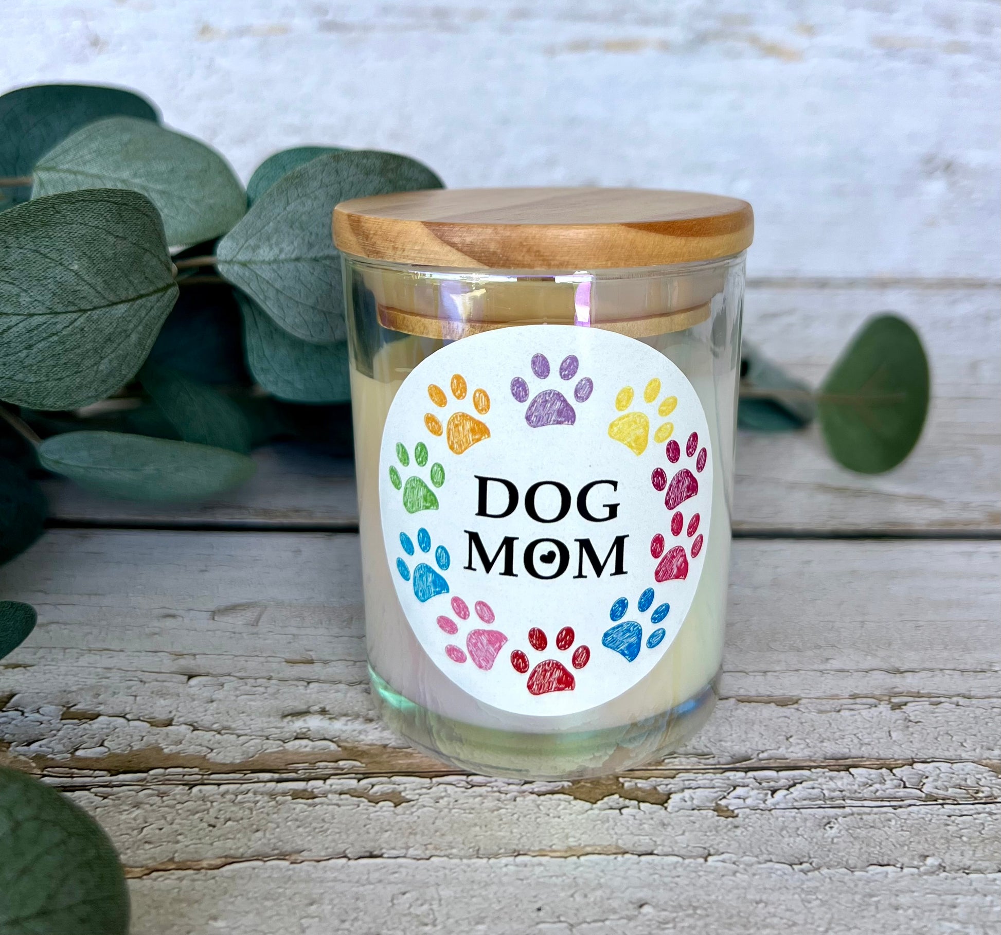 Dog themed soy candle - hand poured