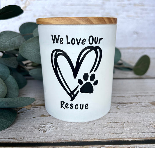 Pet Themed Coconut Soy Candle - hand poured