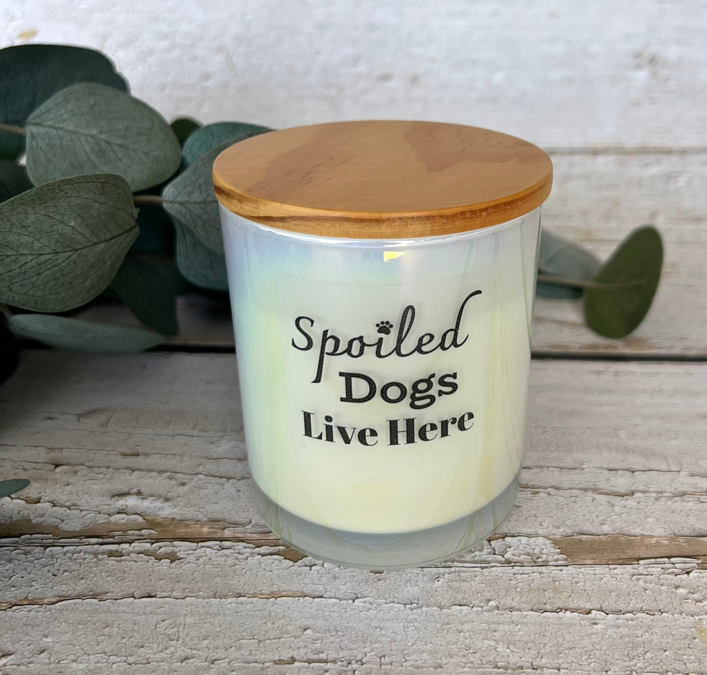Dog themed soy candle - hand poured