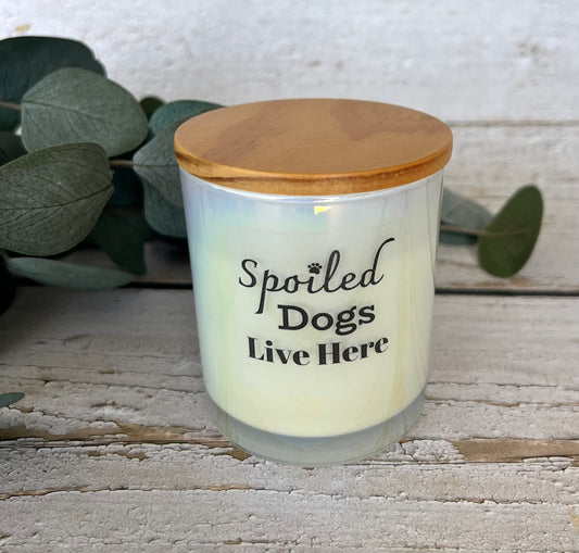 Dog themed soy candle - hand poured