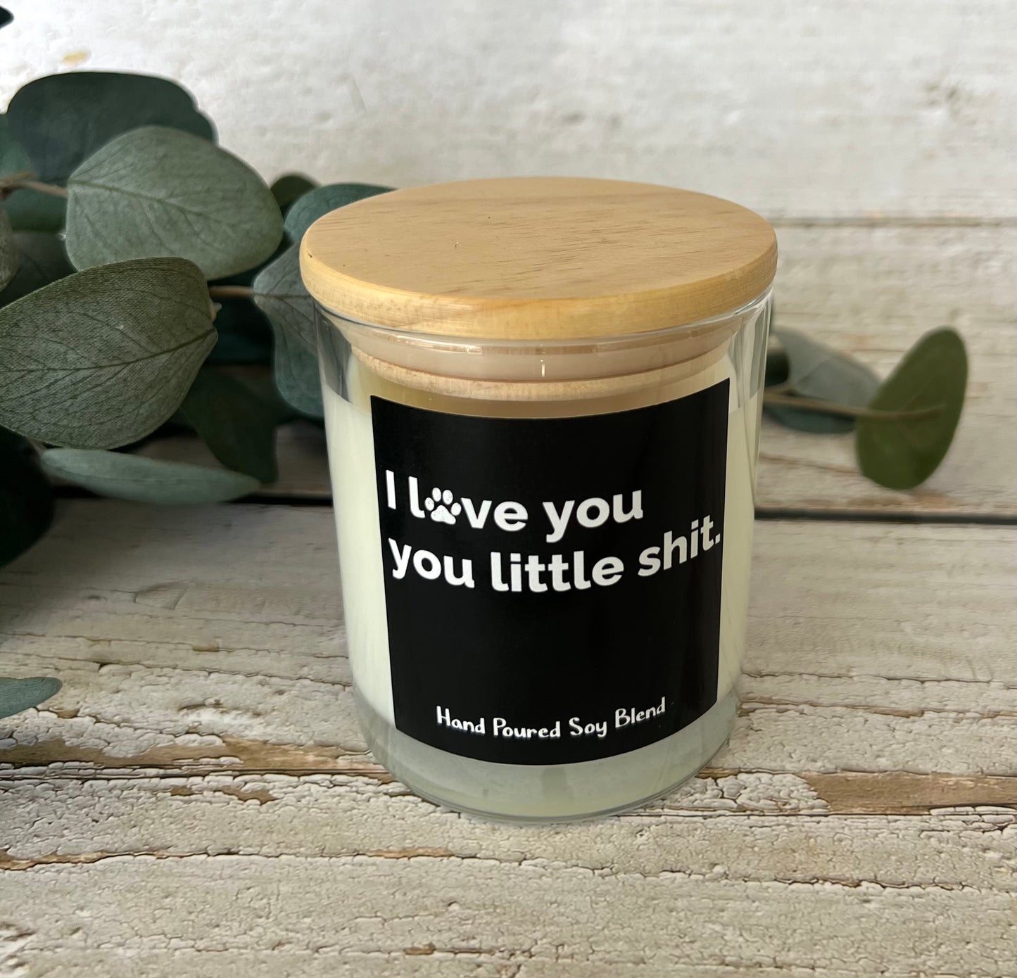 Pet themed coconut soy candle - hand poured
