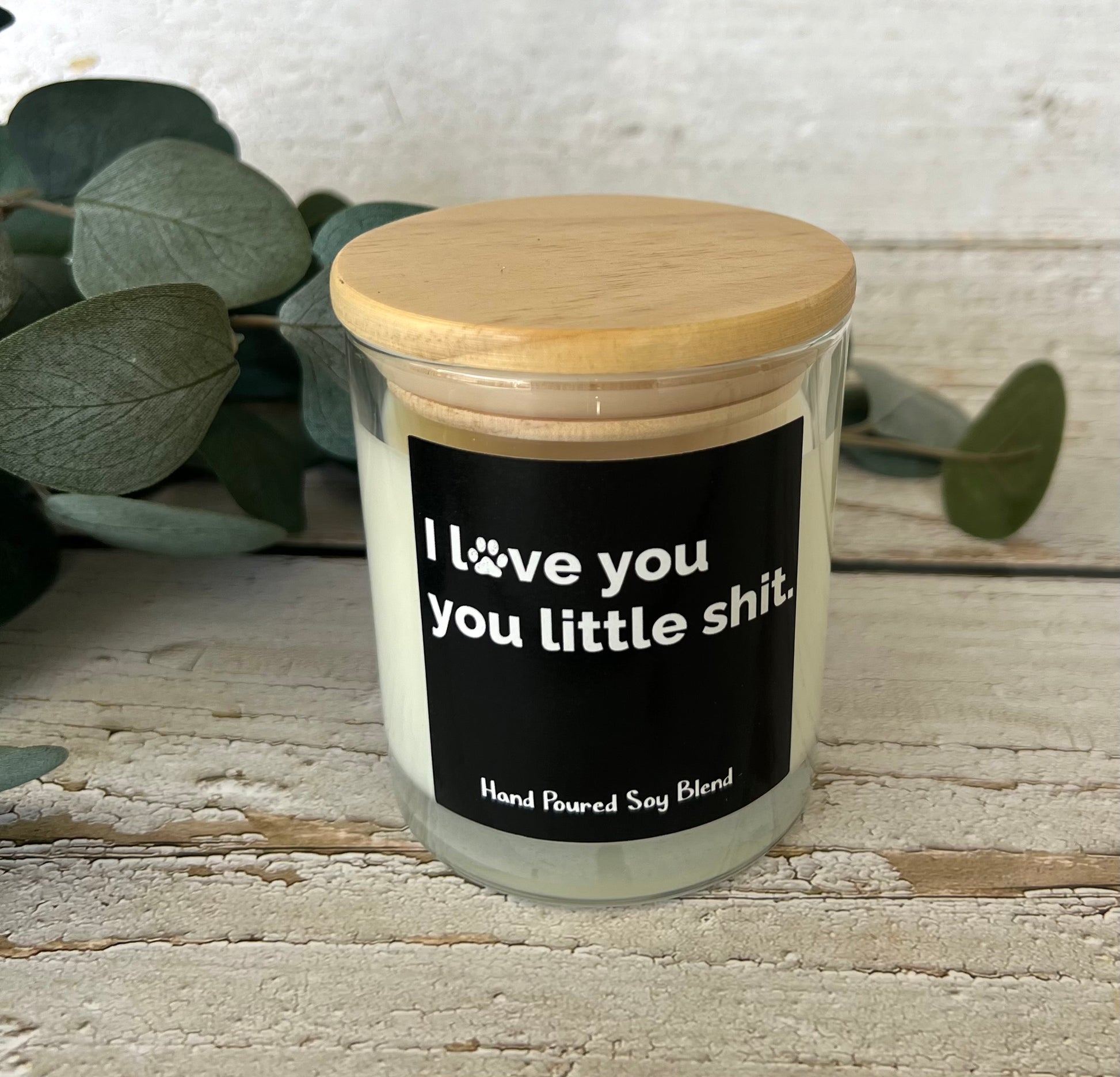 Pet themed coconut soy candle - hand poured