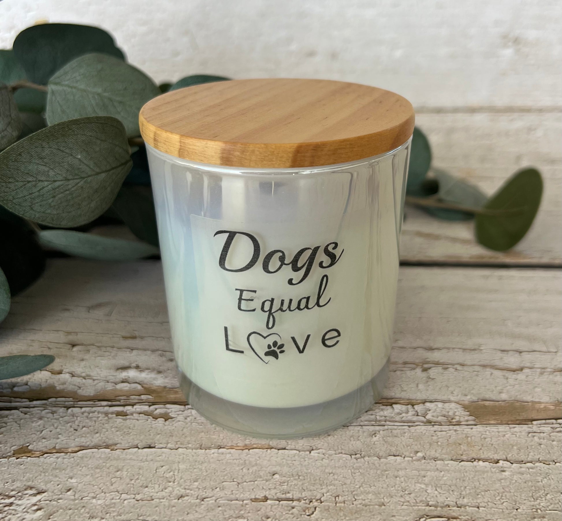Dog themed soy candle - hand poured