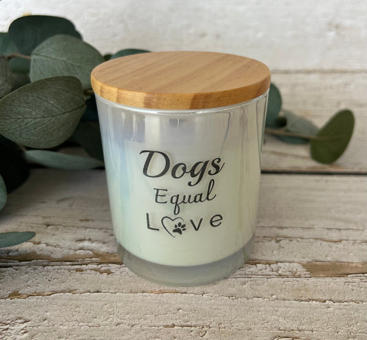 Dog themed soy candle - hand poured