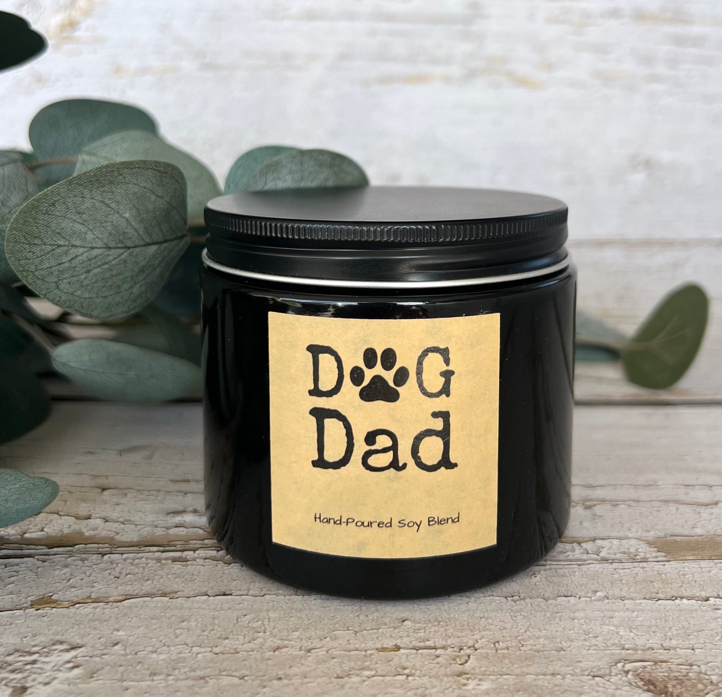 Dog themed coconut soy candle - hand poured