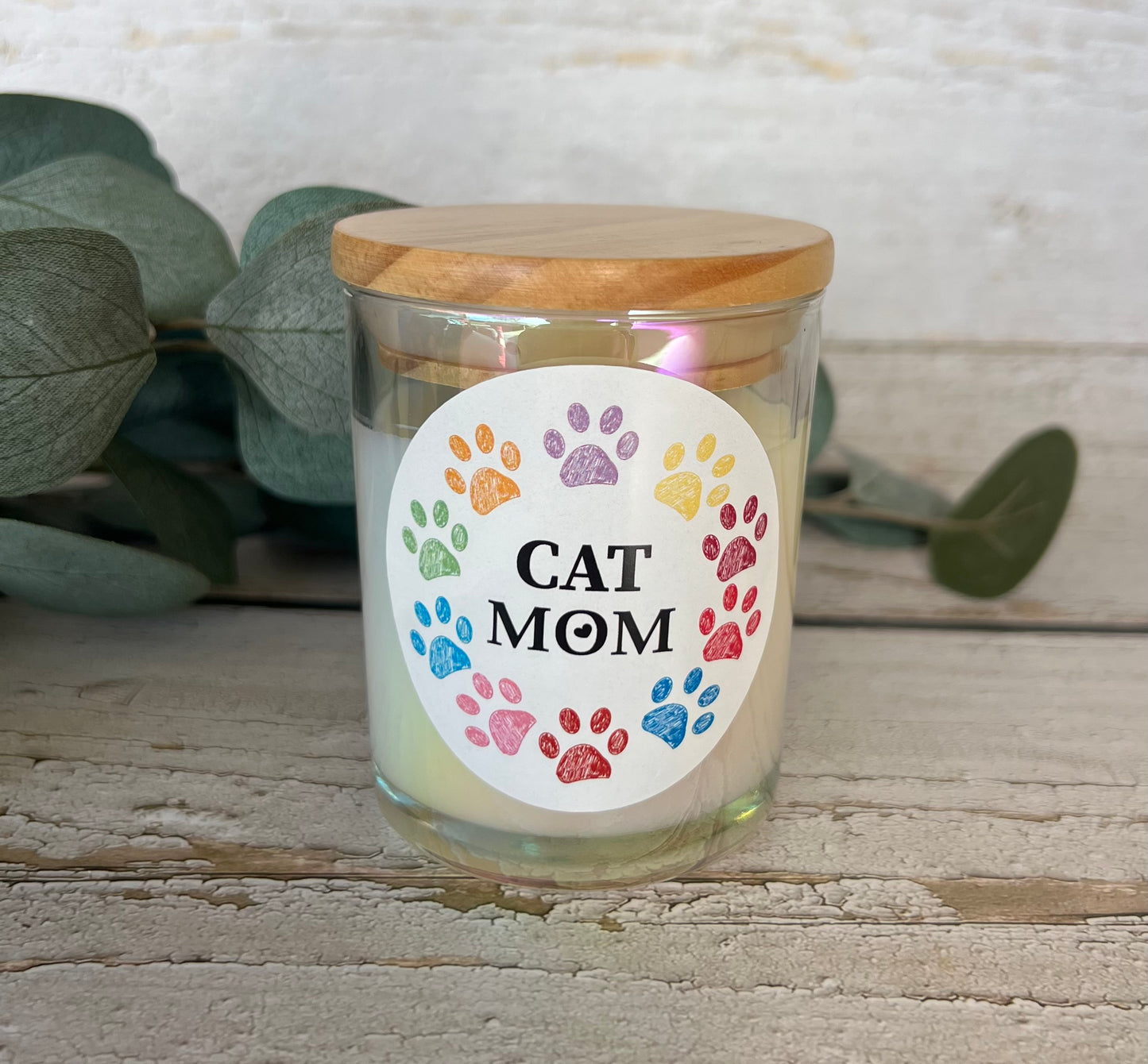 Cat themed soy candle - hand poured