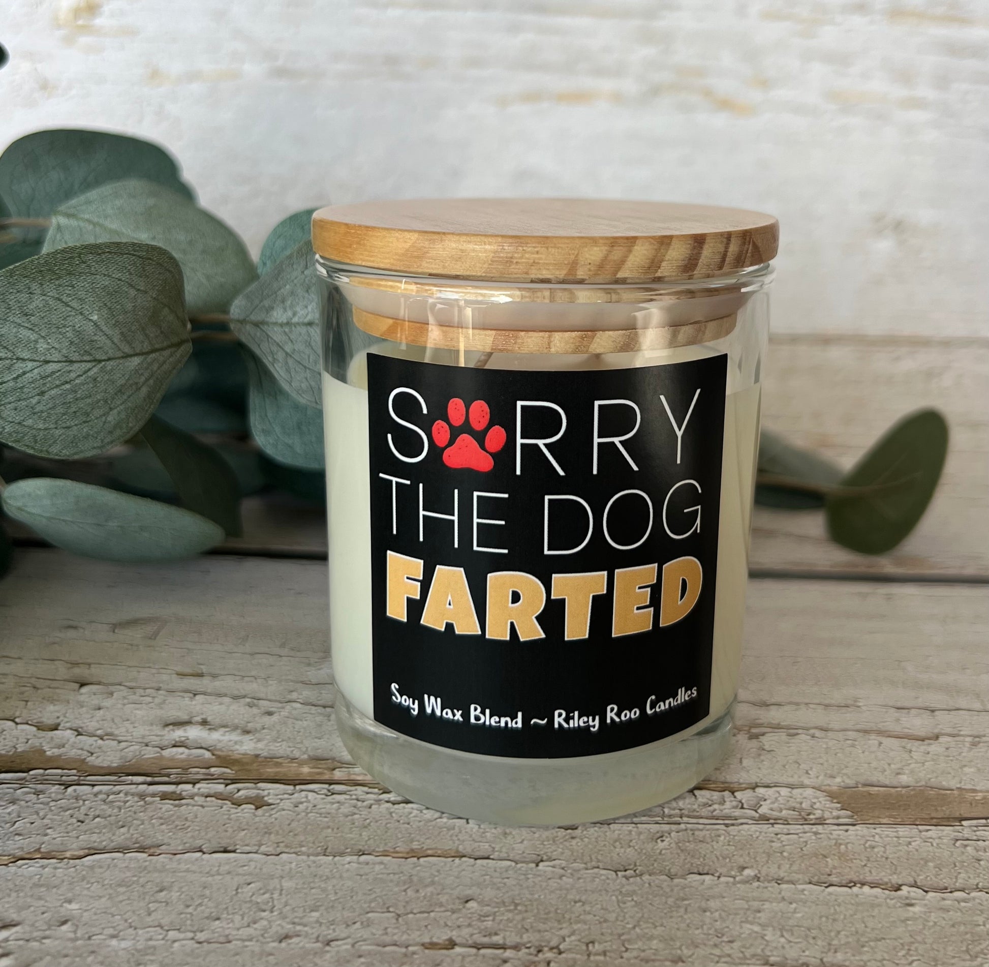 Dog themed coconut soy candle - hand poured