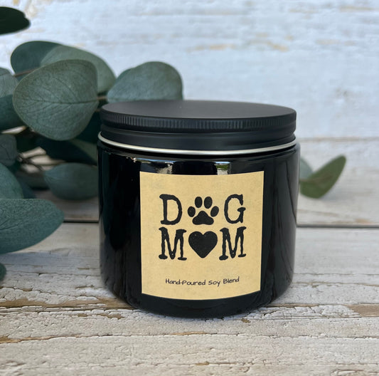 Dog themed coconut soy candle - hand poured