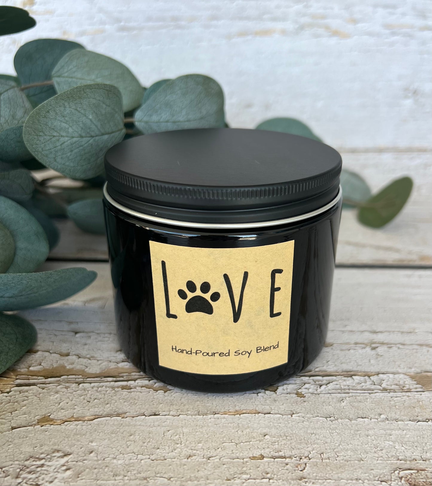Pet themed coconut soy candle - hand poured